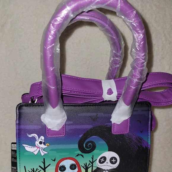 NWT Loungefly The Nightmare Before Christmas Jack & Sally Satchel Bag - Picture 5 of 5
